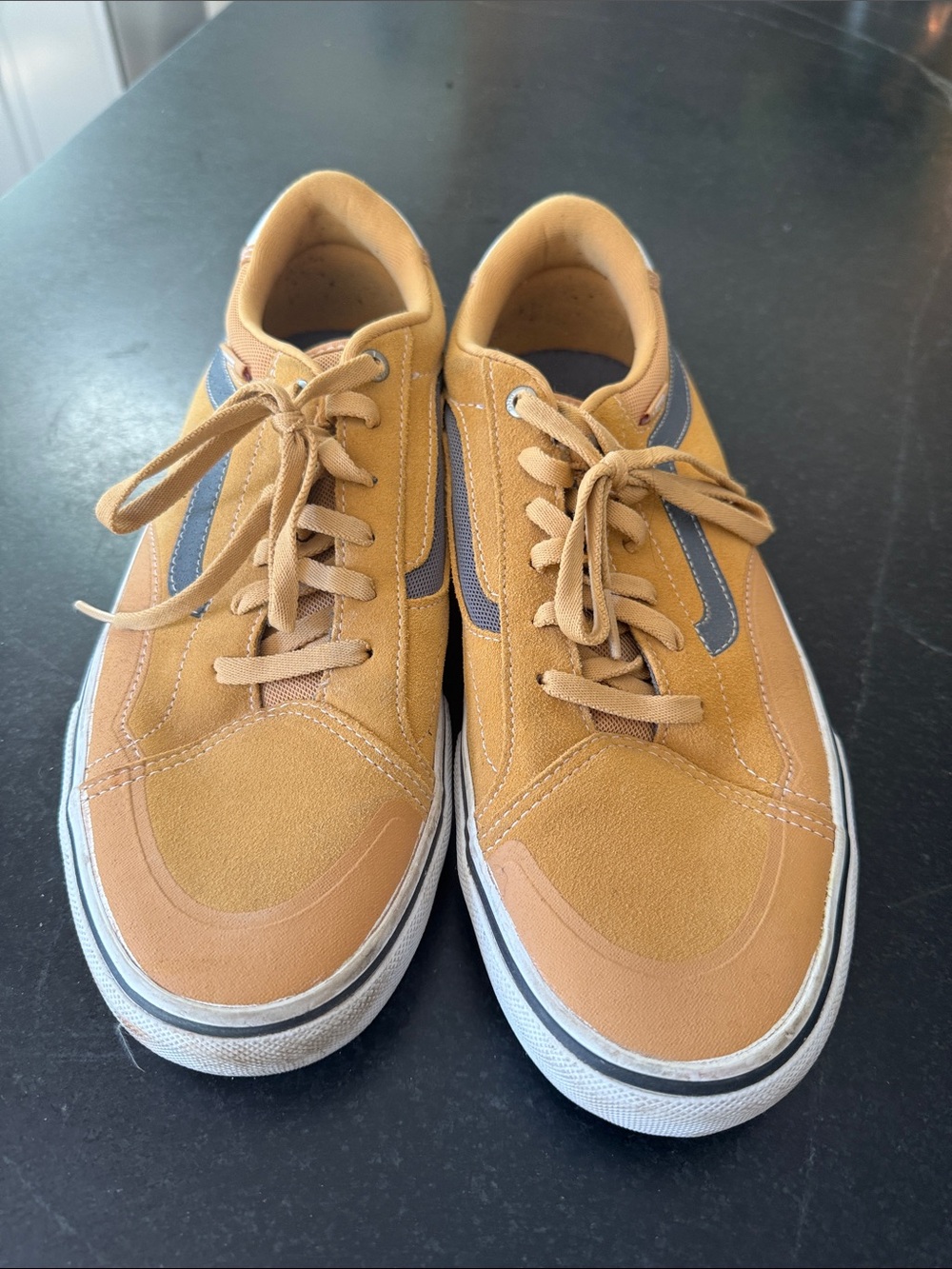 Men's Vans Suede Sneakers in Tan/Yellow